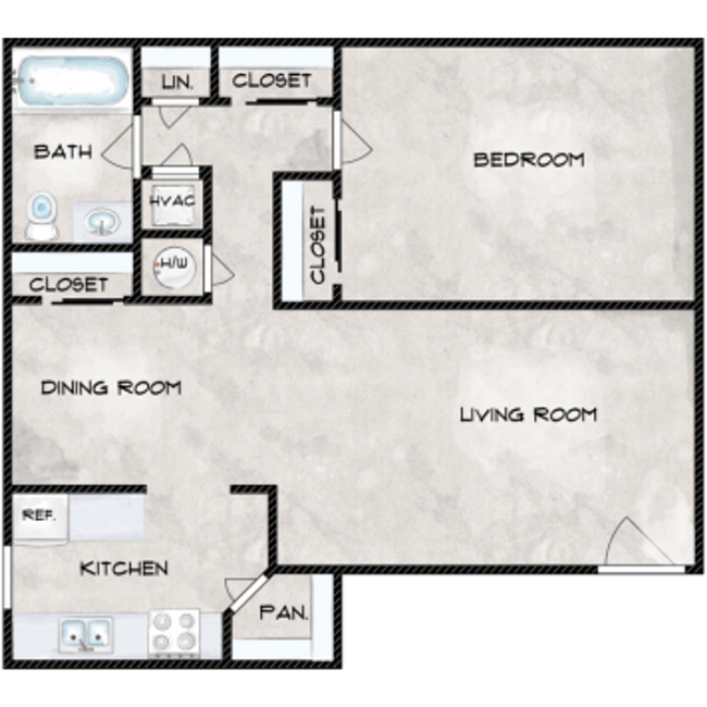 Floorplan - The Henry Apartments | 1 & 2 Bedroom Apartments in Plant City, FL