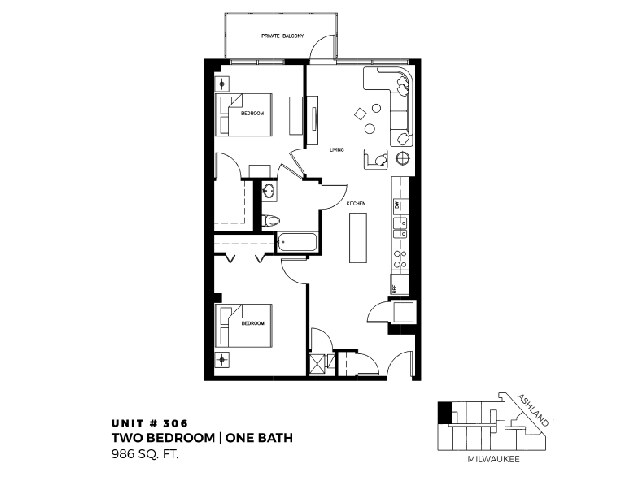 2 Bed 1 Bath - 1241 N. Milwaukee