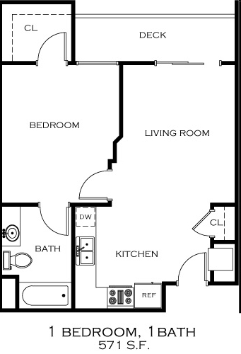 1BR/1BA - River Run