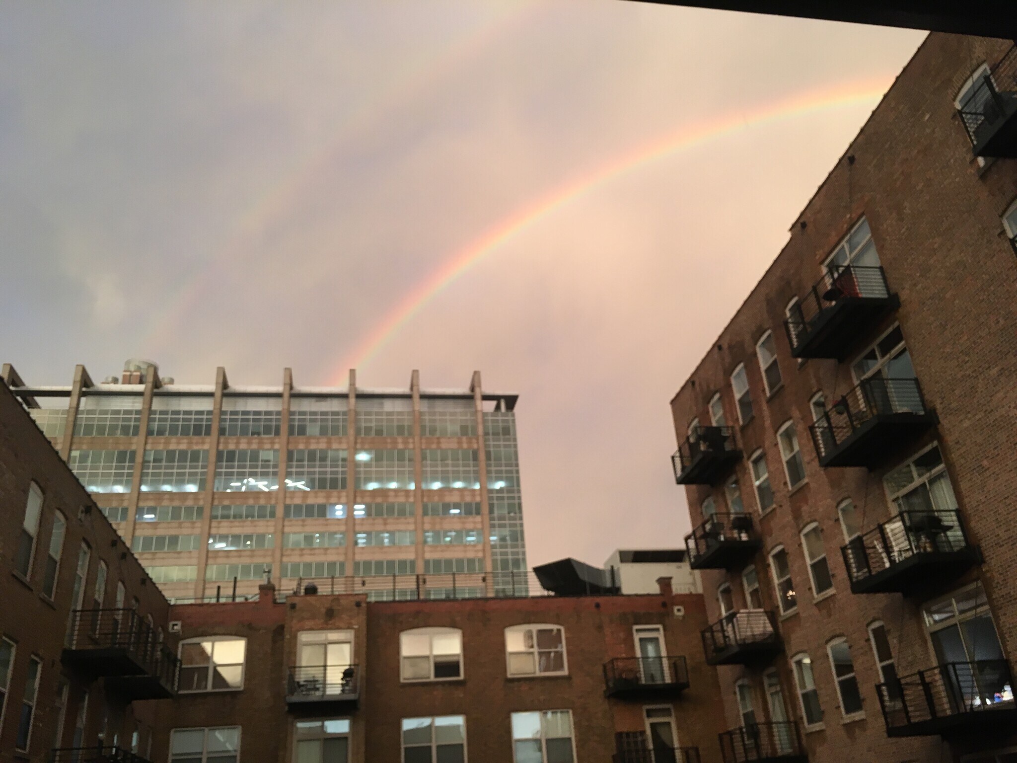 Balcony rainbow - 417 S Jefferson St