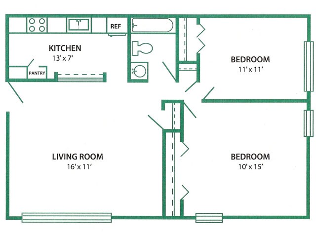 Floorplan - The Arlington Apartments