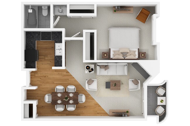 Floorplan - Midvale Court Apartments Westwood