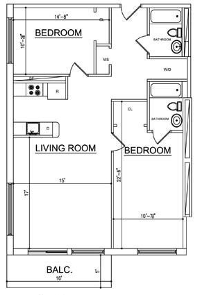 2BR/2BA - Ocean Blue