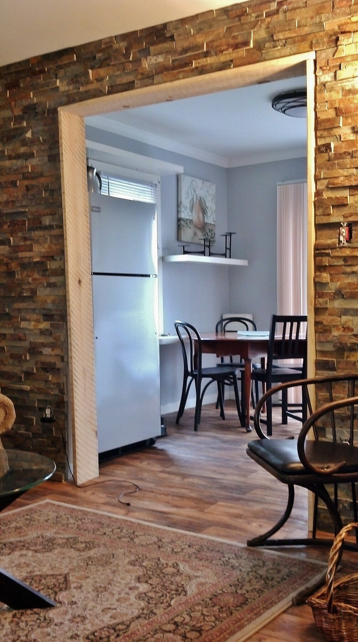 Stacked stone walls - 20 Elm Ave