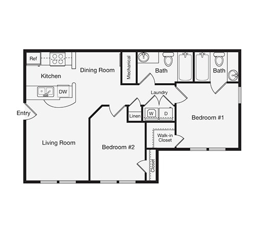 2BR/2BA - May Rose Place