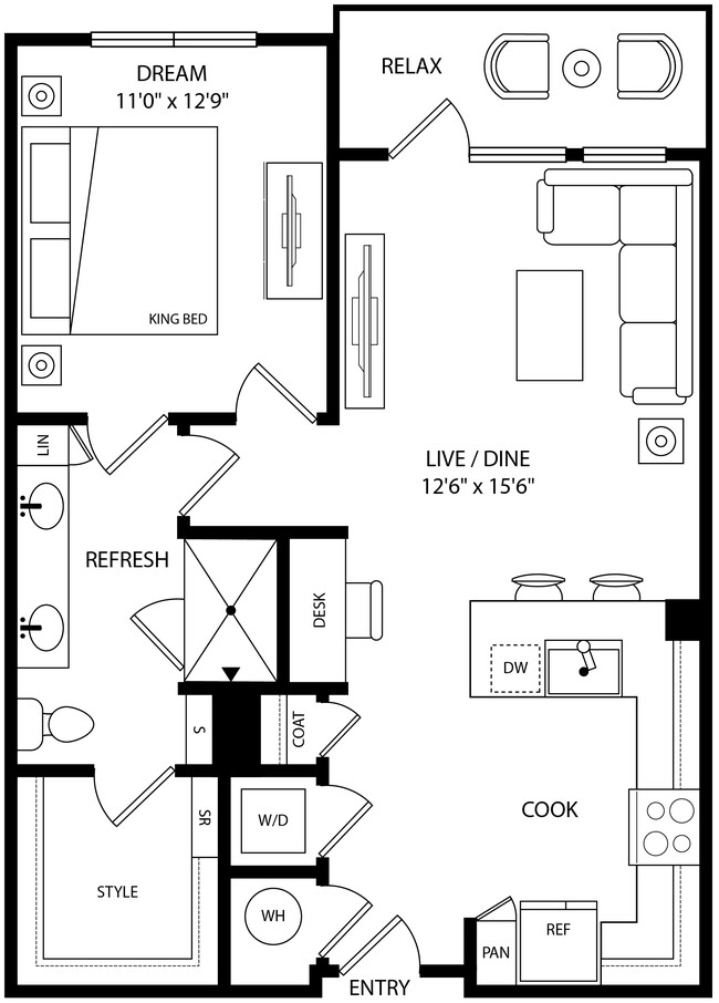 Floorplan - Rye Bunker Hill Apartments