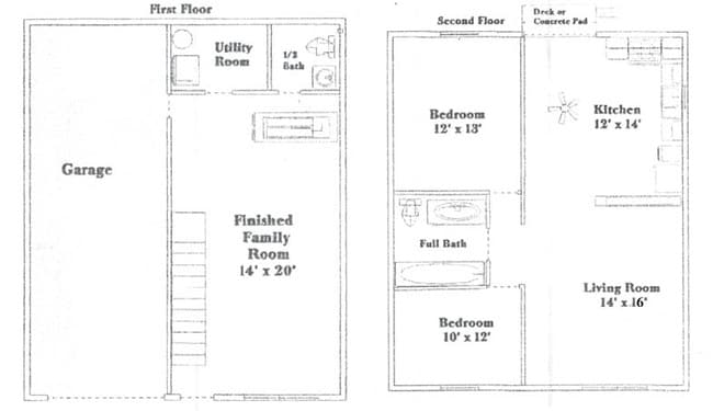 Floorplan - Kingsridge West Duplexes