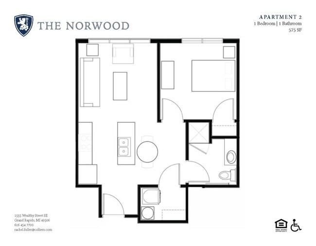 1 Bed 2 - The Norwood Apartments