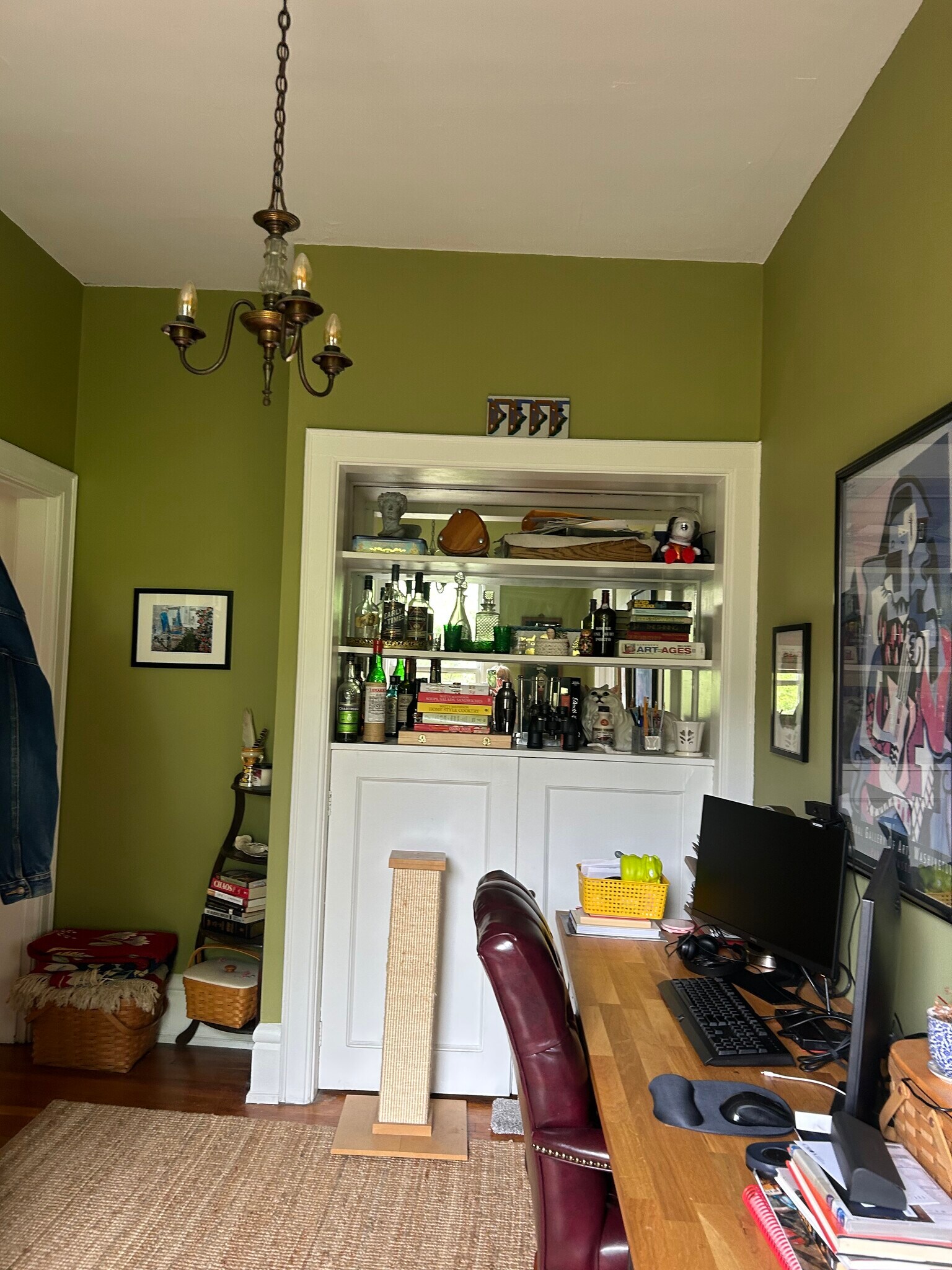 Dining room with built in original cupboard - 1688 E Broad St