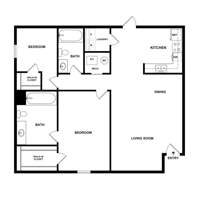 Floorplan - The Woods Apartments