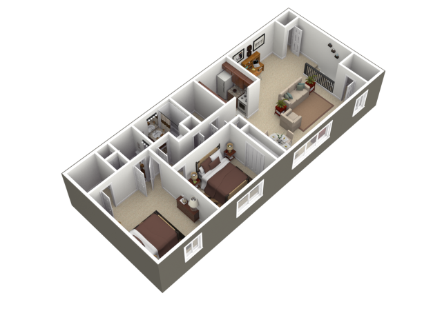 Floorplan - Woodland Plaza Apartments