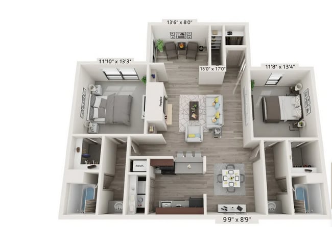 2x2 1,254 Sq Ft - Rise Silver Lake