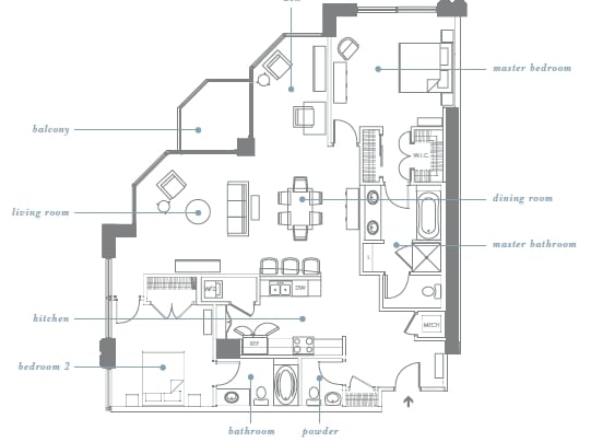 2BR/2.5BA - Gallery Condominiums