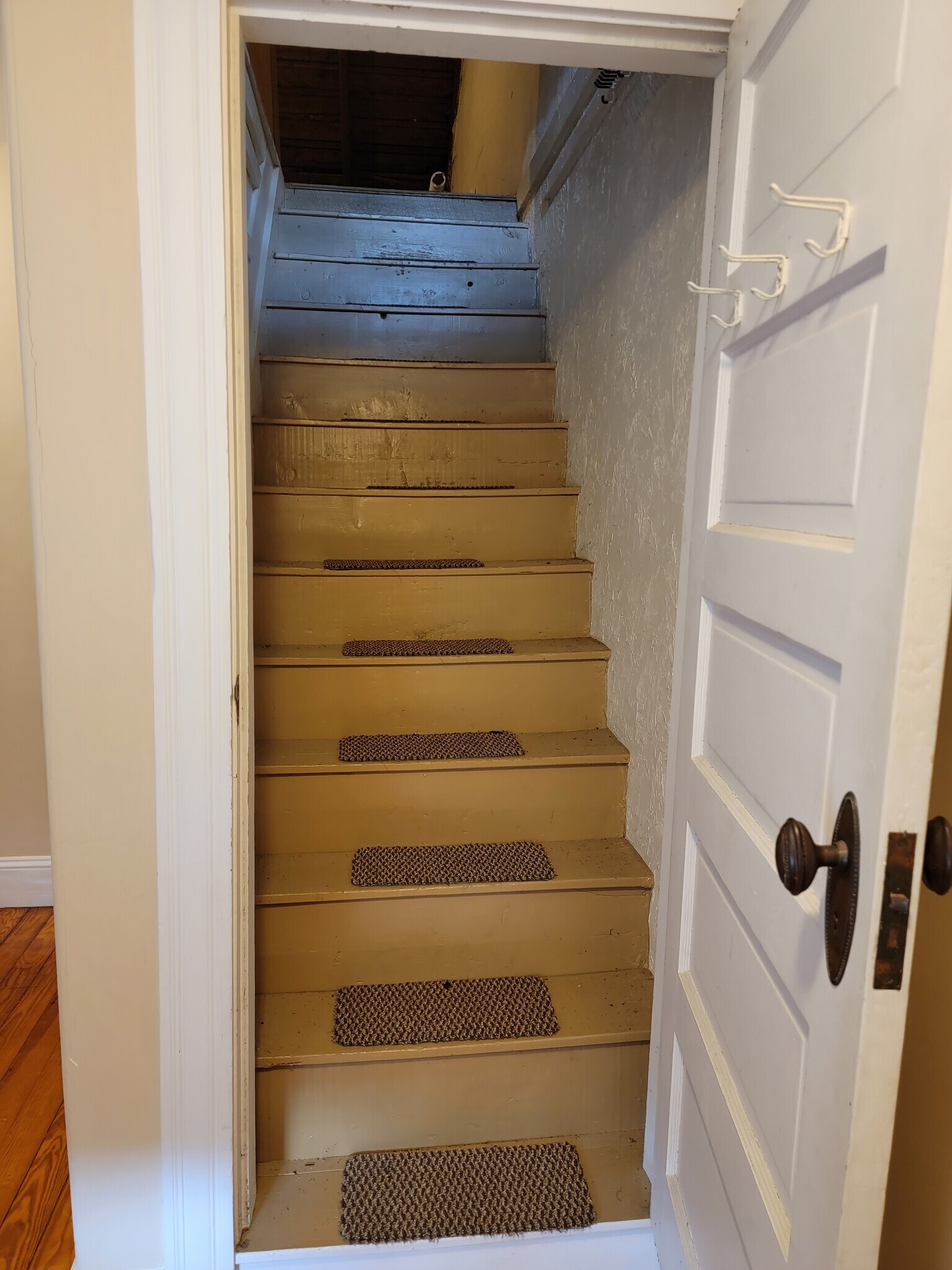 Stairs to private attic space - 27 Granite St
