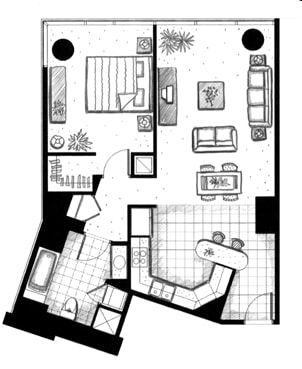 1BR/1BA - Hawaiki Tower