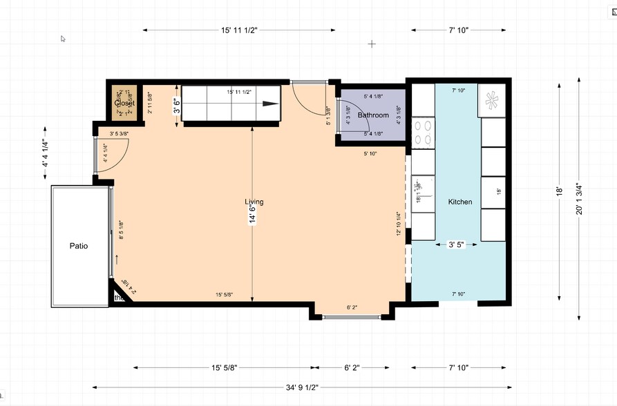Downstairs Floorplan - 1218 9th St
