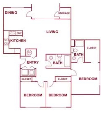 Floorplan - 115-Wintercrest Apartments
