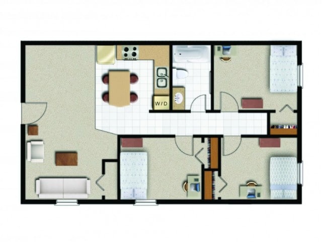 3 Bedroom 1 Bath - 605 Hester