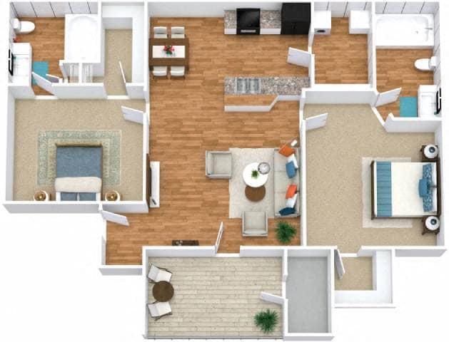 Floorplan - Huntington Chase Apartments