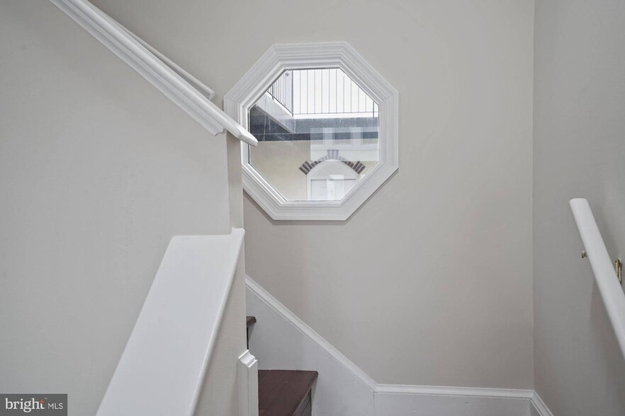 Stairs to Upstairs with Octogan Window - 1849 Kalorama Rd NW