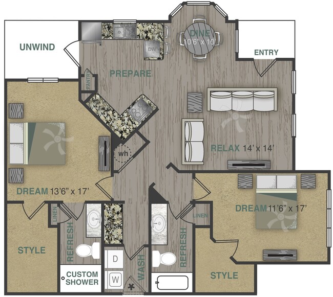 Floorplan - Stonepost Crossing Apartments