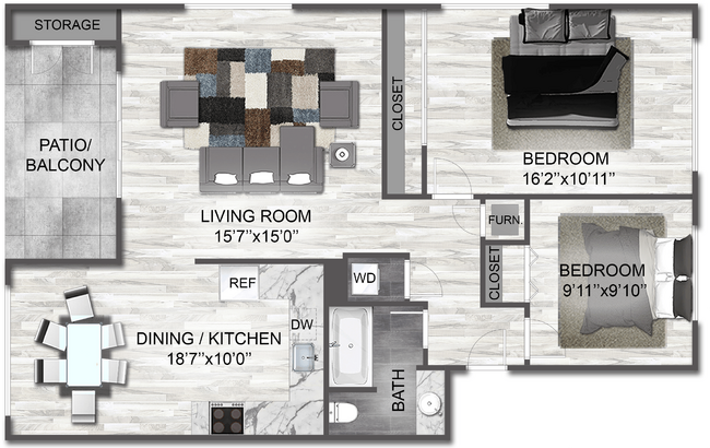 Floorplan - Creekside Apartments