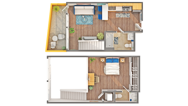 B10 Loft Floorplan - Unit 502 - Arrive Seaside II