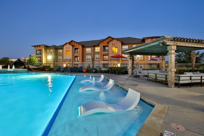 Pool with Immersed Loungers
