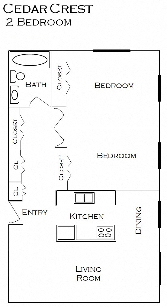 Floorplan - Cedar Crest Apartments