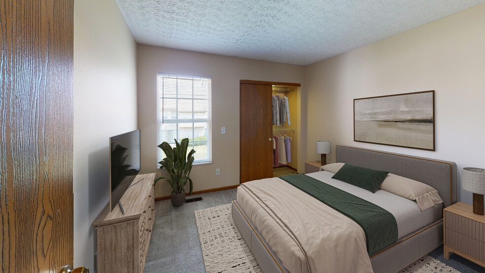Bedroom with Natural Light - Hilliard Park Apartments