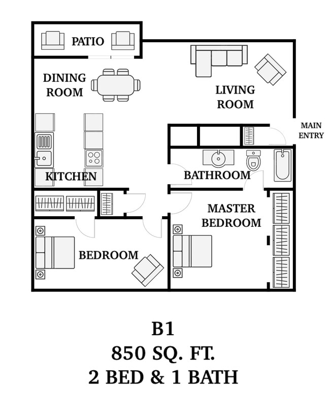 Floorplan - Parks on Taylor Apartment Homes