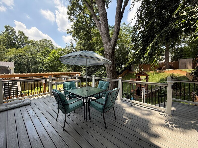 Shaded back deck and manicured yard - 5715 7th St N