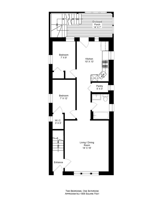 Floorplan - 1724 W. 21st St.