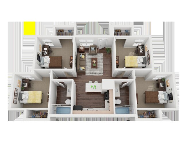 Floorplan - Centennial Court Apartments- Student Housing