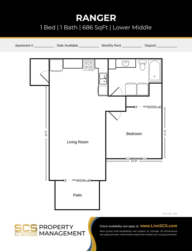 Floorplan - SCS Sturgeon Bay Estates Apartment Community