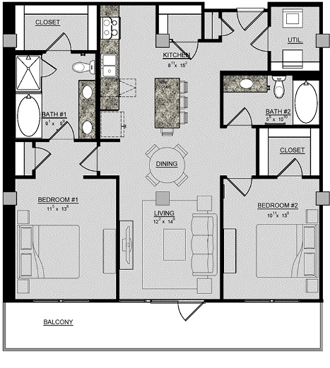 Floorplan - Magnolia Lofts on Vickery