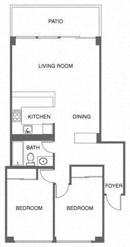 Floorplan - Crystal Tower Apartments