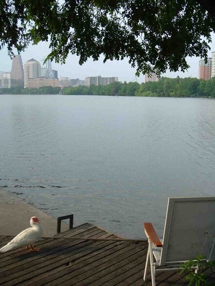 View from dock (pre-floating hike/bike trail) - 500 E. Riverside Dr.