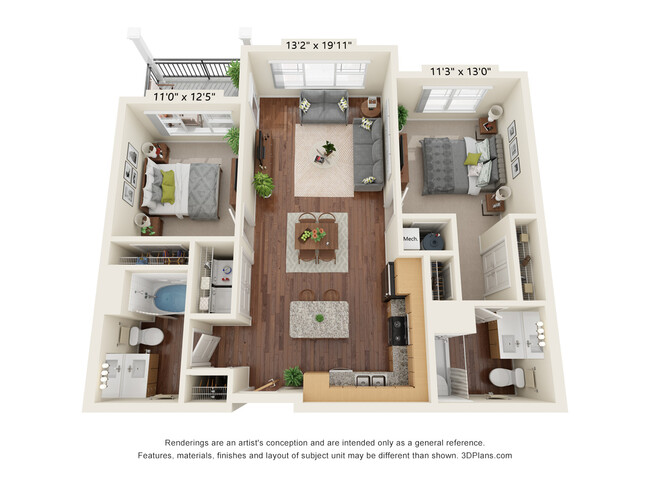 Floorplan - Haven at Congaree Pointe 55+ Apartments