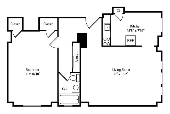 Floorplan - 7100 South Shore Apartment Homes