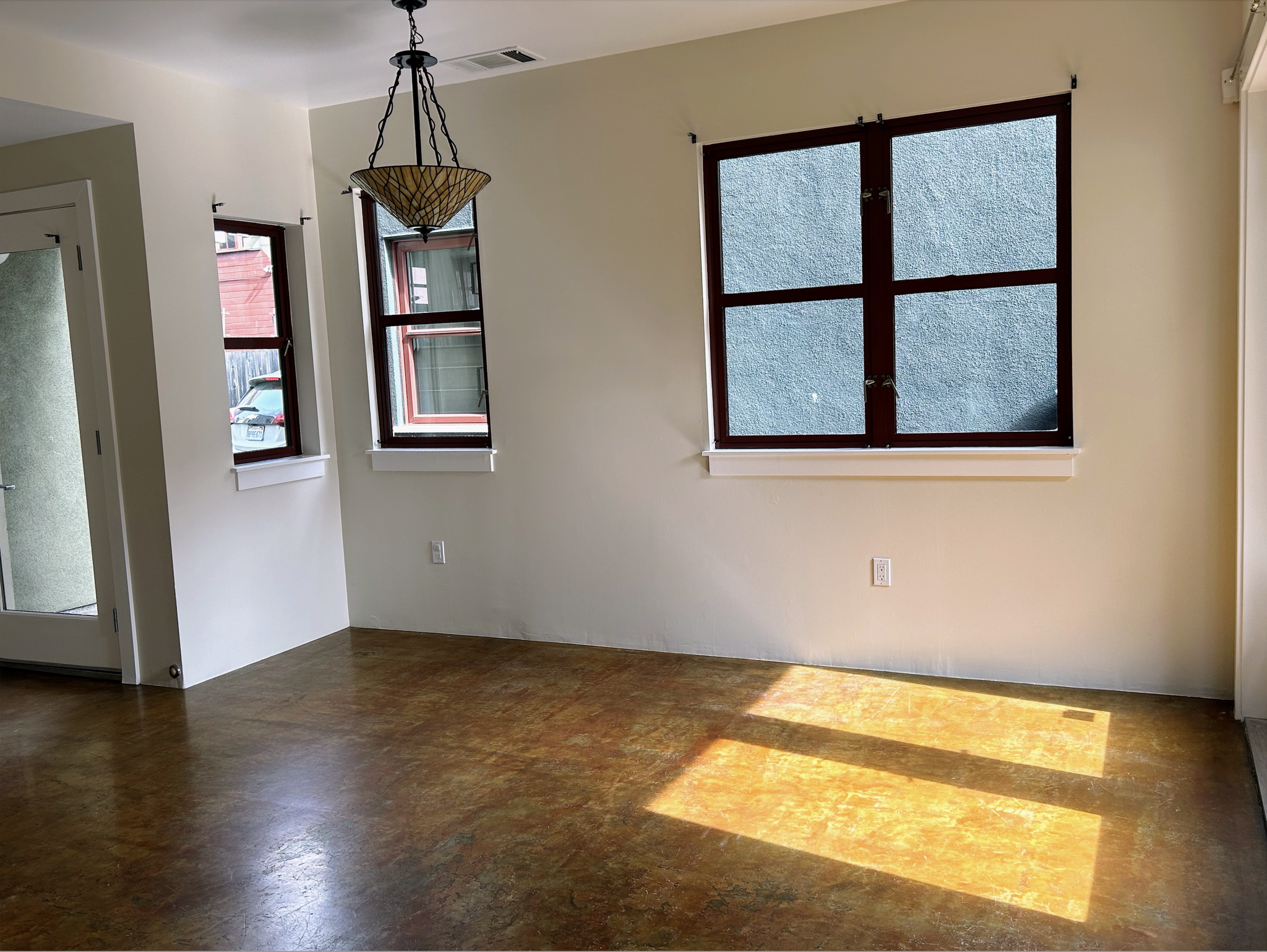 Open concept living room off of the kitchen - 535 29th St