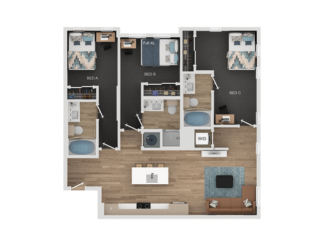 3BR/3BA - C2.1 - Lumen on Ninth