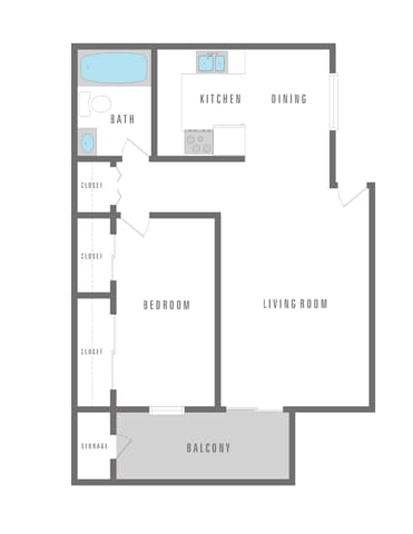 1 Bedroom 1 Bath 700 sqft - Regency Heights