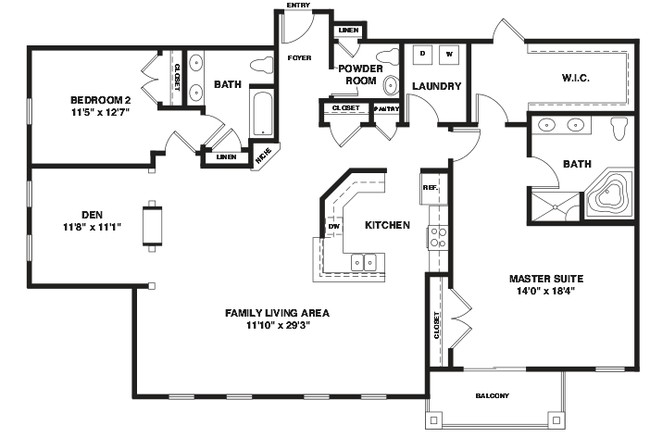 2BR/2.5BA - Presidential Place