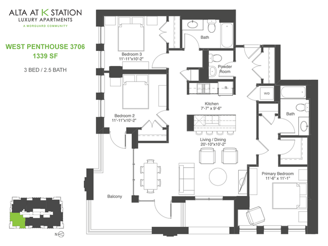 West Penthouse 3706 - Alta at K Station