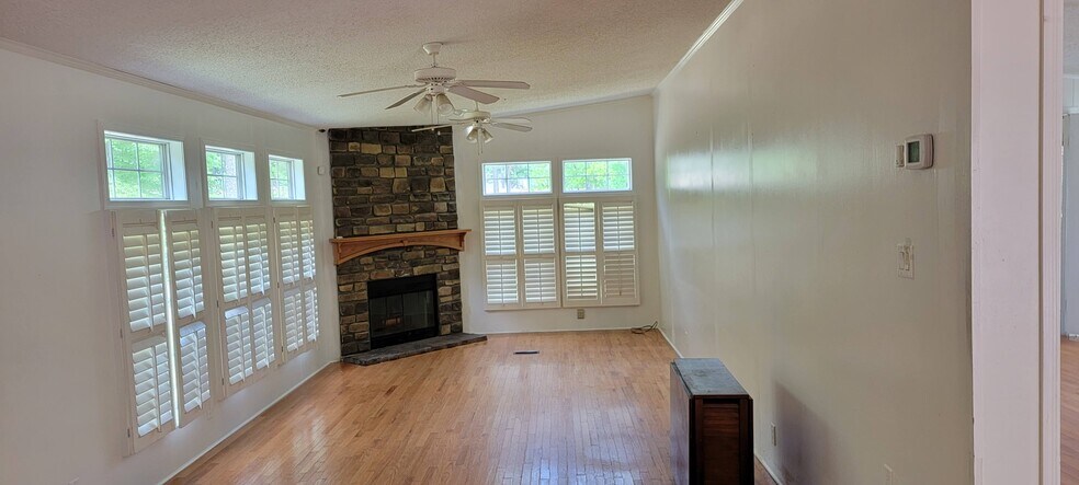Wood fireplace - 8936 Turner Dr