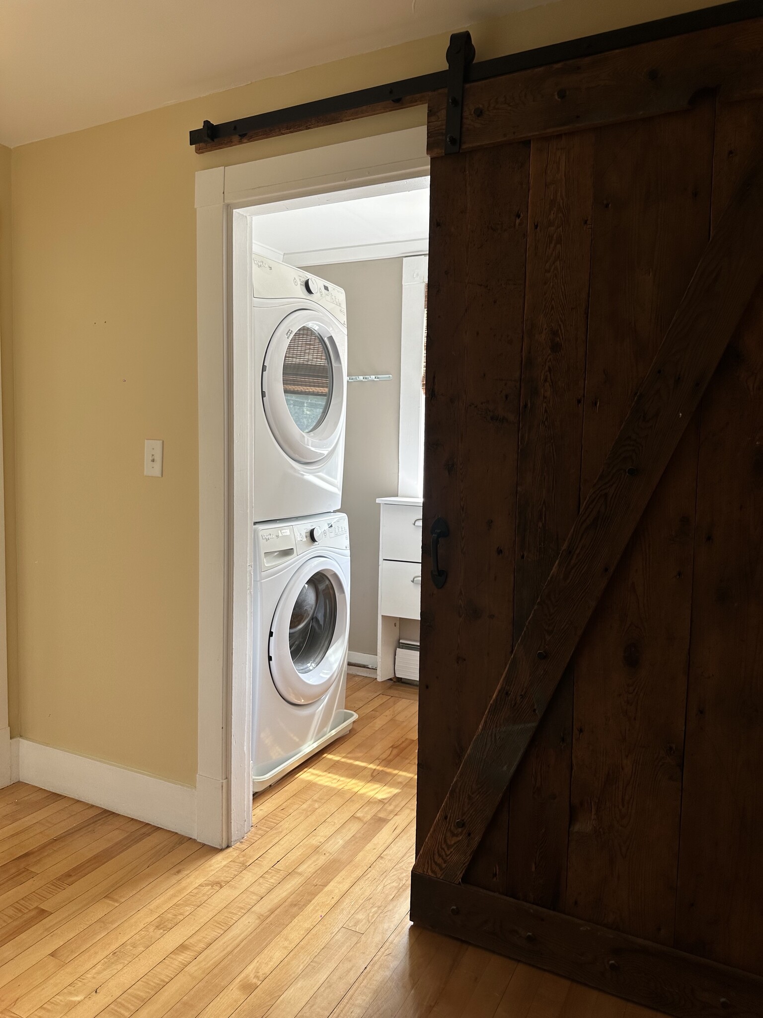Sliding barn door to the laundry room - 363 Concord Rd
