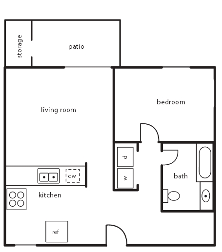 1BR/1BA - Apple Orchard