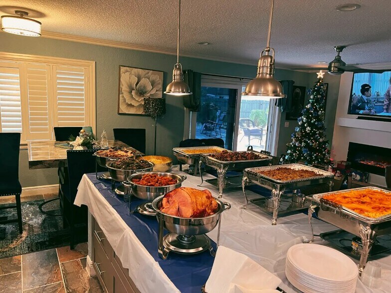 Downstairs kitchen at Thanksgiving - 8640 Rockland Dr