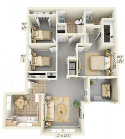 Floorplan - Autumn Oaks Apartments